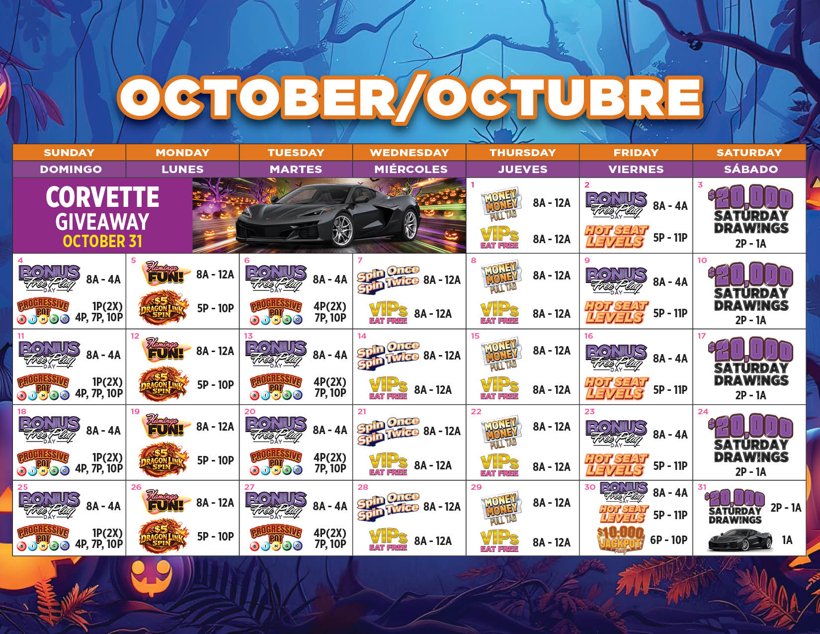 October 2026 Promotions Calendar